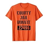 County Jail Inmate Halloween T-Shirt Supply