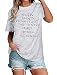 Women Friends They Don't Know That We Know Graphic Short Sleeve T Shirt Blouse Tees Tops Size XL (Grey)
