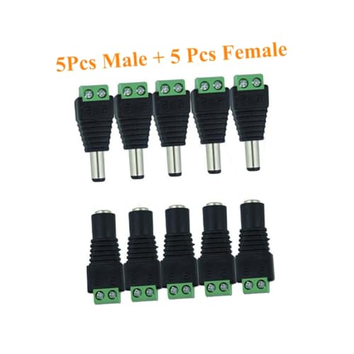PENIKOKO 5 Szt. Zasilacz wtyczka złącza Adapter gniazda kablowego złącze jacka 12V Connector gniazdo zasilania złącze zasilania prądem stałym złącza 12v