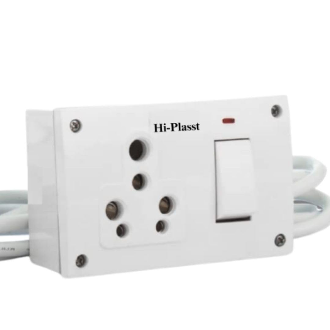 Hi-plasst 5-Meter 16 amp Extension Board with 16amp Socket | Extension Boards for Washing Machine | Extension Board for Refrigerator, with Heavy 3-core Cable and 16A 3-pin Plug (Upto 1000 watts)-image-22