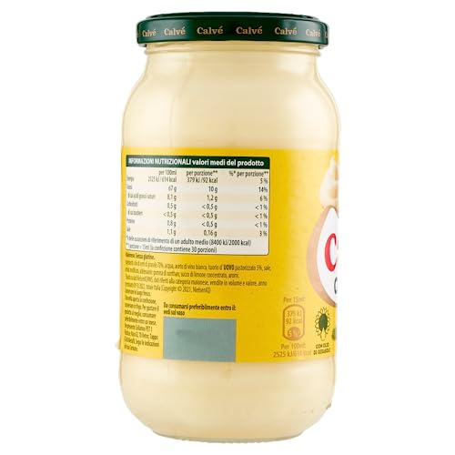 3x Calvé Classic Mayonnaise, Format 450 ml, mit Sonnenblumenöl, ideal für Sandwiches und Häppchen, ohne Konservierungsstoffe und ohne Zucker, glutenfrei, vegetarisch + Italian Gourmet polpa 400g