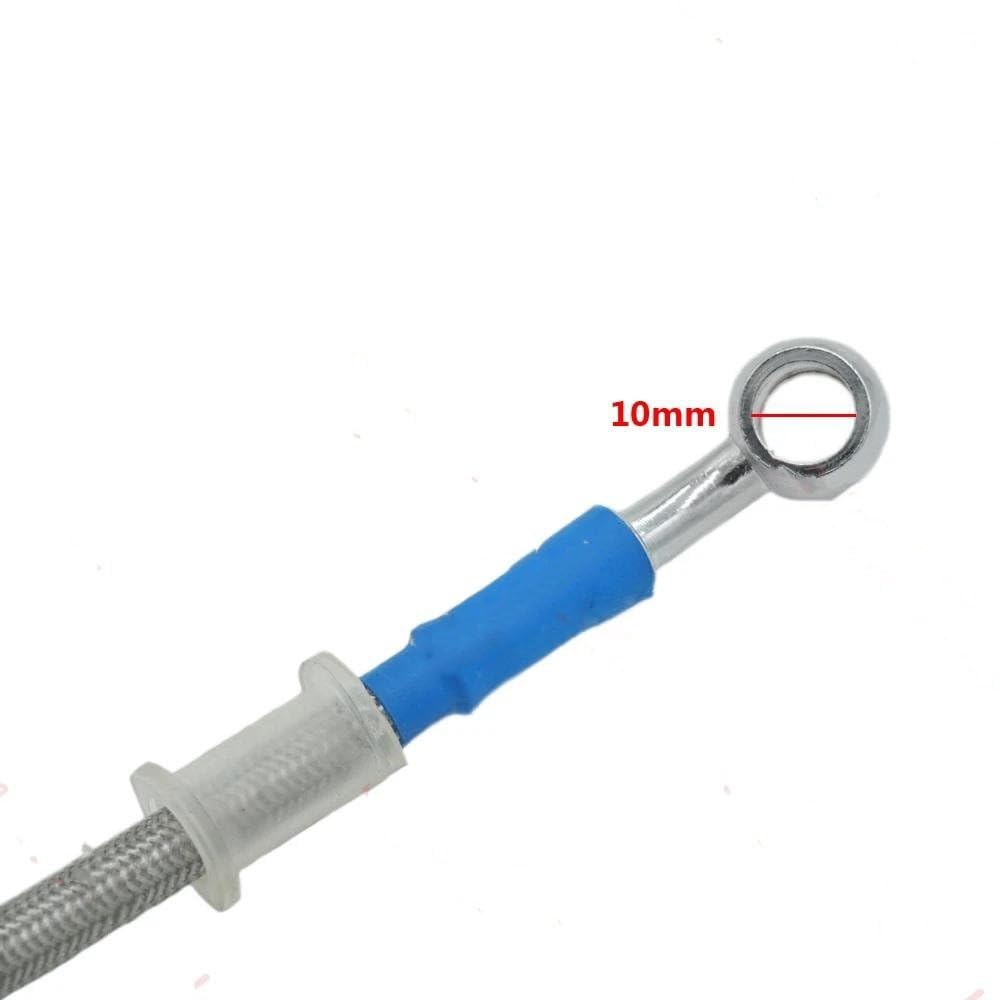 Moto Tubo Freno 550mm 600mm 650mm Tubo Flessibile Freno Moto Dirt Bike Tubo Flessibile Olio Kit Intrecciato Cavo Intrecciato In Acciaio Inossidabile Rinforzato(2000mm)