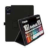 For LUCA TE10D2M64-V1B/山善(YAMAZEN) QA15-101 ケース (IRIS OHYAMA)アイリスオーヤマ/山善(YAMAZEN) タブレット 10.1インチ 保護ケース 高級PU レザー 全面保護 調節可能 衝突防止 防水防汚 薄型軽量 良い手触り Greerass 長持ち スタンド機能付き タブレット ケース (ブラック)