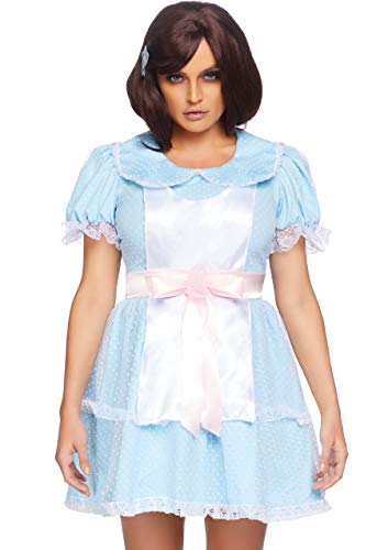 Leg Avenue Women's 2 Pc Creepy Sibling Costume, Blue/White, Large