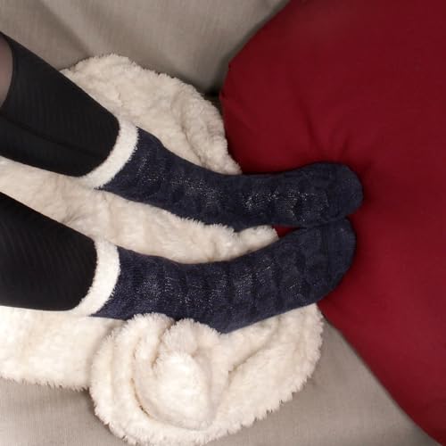 Image of BambooMN Women's Double Layer Thick Cabin Winter Socks - 3 Pairs