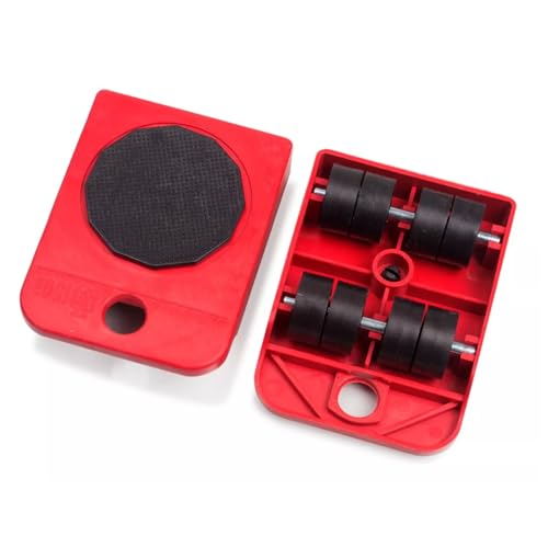 Kit Movimentar Cargas Móveis 150kg 5 Pçs Rodinhas Puxador
