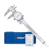 Dasqua 0-6' Dial Caliper Measuring Tool, Double Shock-Proof, Made of Solid Stainless...