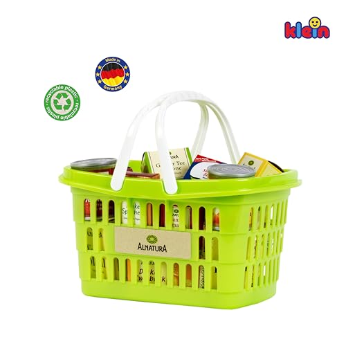 Theo Klein Alnatura Einkaufskorb I Gefüllt mit Schachteln und Dosen für den Kaufladen I Spielzeug für Kinder ab 2 Jahren