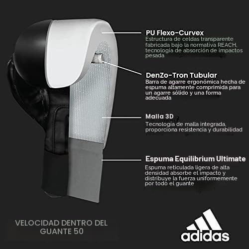 Guantes de boxeo adidas Speed 50 con ajuste firme para proteger tus muñecas 6