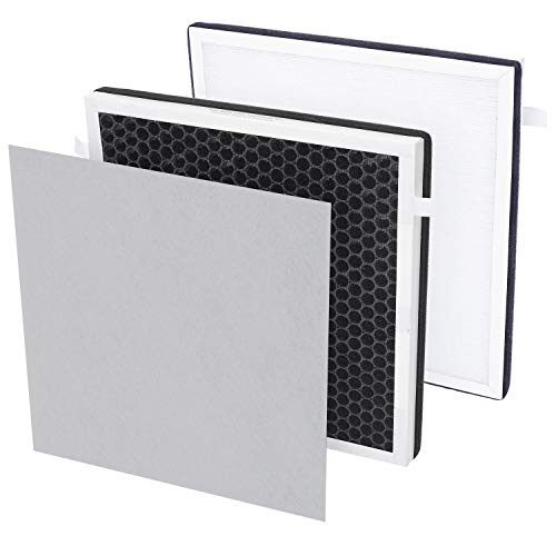 Flintar Replacement Filter Set, Compatible with InvisiClean Air Purifier Aura IC-5018, Aura II IC-5018, Sensa IC-5120, 3-in-1 Premium H13 Grade Filtration