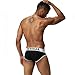 JOCKMAIL Men's Underwear Modal Microfiber Briefs U Convex Pouch Ultra Soft Breathable Underwear (US, Alpha, Medium, Regular, Regular, Black)