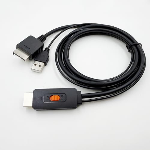 Y.D.F PS2 to HDMI Adapter Cable PS2 to HDMI Converter Support 4:3/16:9 Screen Aspect Ratio Switch Works for PlayStation 1/ PlayStation 2 HD Link Cable(S-Video Singal