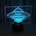 Produktbild 3D Illusion Lampe LED Nachtlicht Nachtlampe UFO 7 Farben ändern mit Fernbedienung Touch Tischleuchte für Schlafzimmer Home Decoration, Hochzeit, Geburtstag, Weihnachten und Romantische Valentine