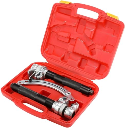 GEAREVER 2tlg Universal Federspanner Set, KFZ Auto Profi Feder Spanner Stossdämpfer Werkzeug Tieferlegung 1,2T mit Sicherheitshalterung für PKW LKW ATV UTV