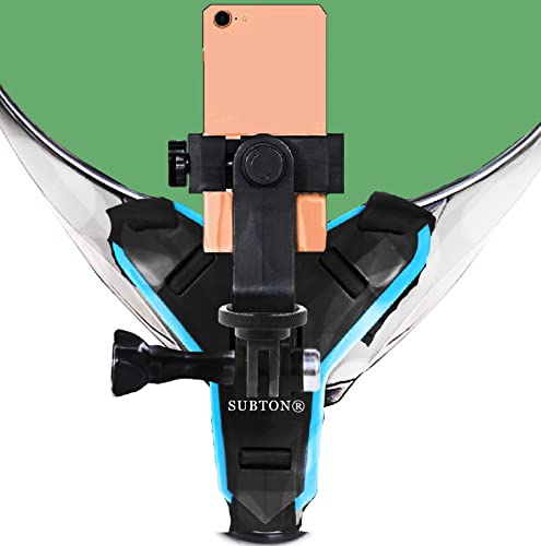 Image of SUBTON Helmet Head Belt /Strap Chin Mount for Mobile & Camera MotoVlogging|Compatible with All Teens & Adult Age Group (Chin Mount+360 Mobile Bracket)