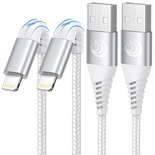 iPhone Ladekabel, Lang Lightning Kabel [3M 2Pack] MFi Zertifiziert Schnellladekabel iPhone Kabel, Nylon USB Lightning Kabel für iPhone 14 13 12 11 Pro/Pro Max/Mini, XR XS Max X, 8 7 6 6s Plus, 5s 5 Se 1