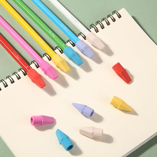 Image of Mr. Pen- Pencil Erasers Toppers, 120 Pack, Colorful, Latex Free, No Smudge | Mr Pen Erasers for Pencils, Pencil Top Erasers, Eraser Caps, Eraser Tops