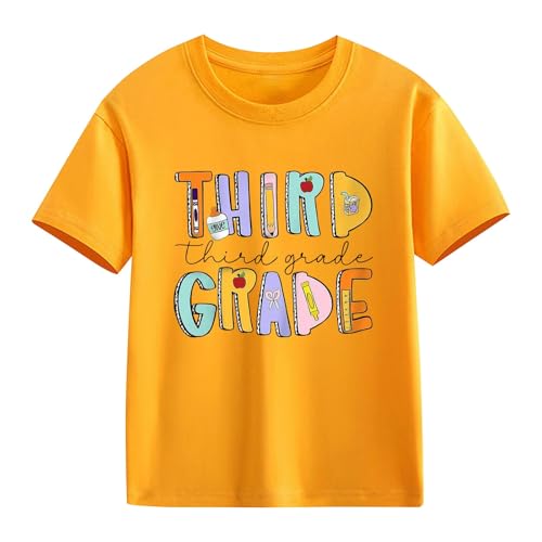 Girls First Day of Second Grade Shirt Boys Back to School Clothes Kids Classic Short Sleeve Crewneck T-Shirt Tops2