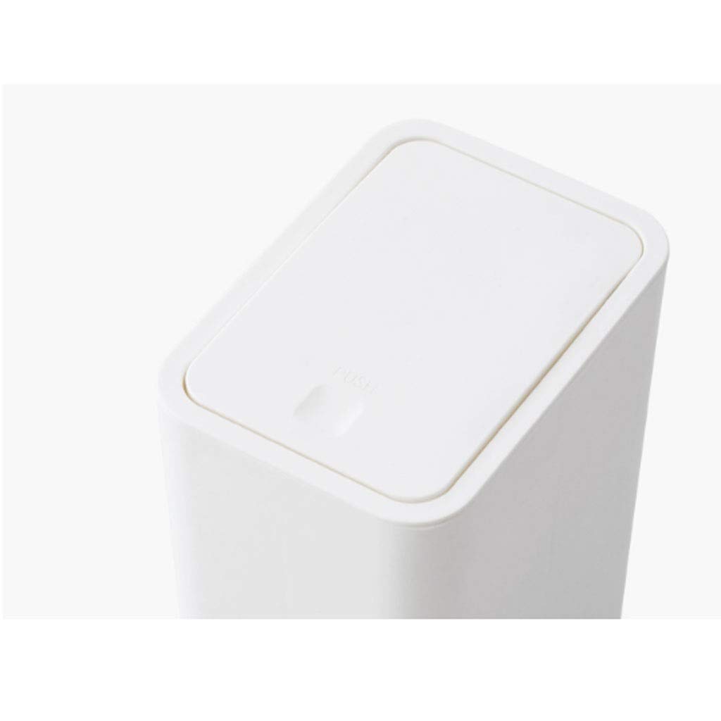 Kosz na śmieci Sturdy Plastic Case,small Office Box Made Of Durable Plastic,practical Storage Box,bathroom Living Room,kitchen Or Children's Room,white L Trash Can do segregacji śmieci
