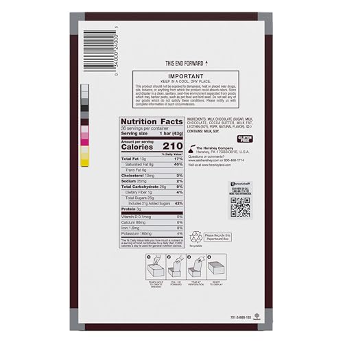 Hershey's Chocolate Halloween Candy Bar, 1.55 oz (Pack of 36)