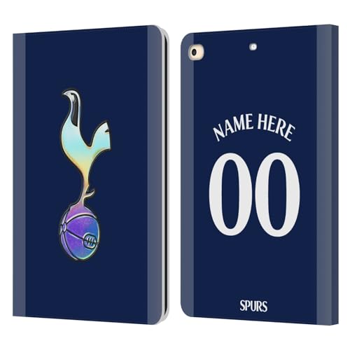 Étui portefeuille Tottenham Hotspur F.C. bleu et pourpre en cuir pour iPad 9.7