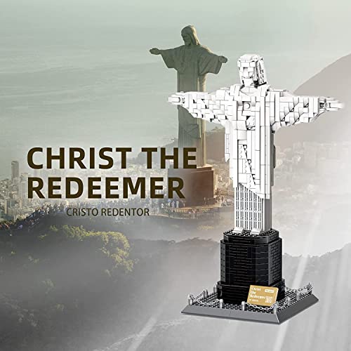 Image of Rio De Janerio Christ's, Redeemer of Brazil Building Blocks (973 Pcs, 6+ Years) | DIY Educational Toys for Kids Brain Development, World's Great Architecture & Landmarks