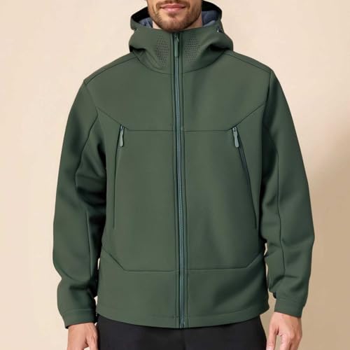 Chubasquero para hombre impermeable con capucha ajustable y diseño cortavientos ligero 3