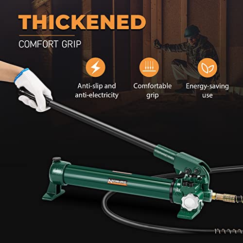 Image of Newhai CP-700 Hydraulic Porta Power Pump, 10000psi Hand Operated Lifting | 3 /8 inch Connector, Split‑Type Hydraulic Tools for Puller, Jack, Pipe Bender, Split Cylinders Ram, Industry and Home Construction