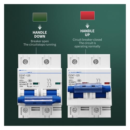 Disjoncteur Mini CA 2P 100A évite les surcharges électriques de 415V - 4