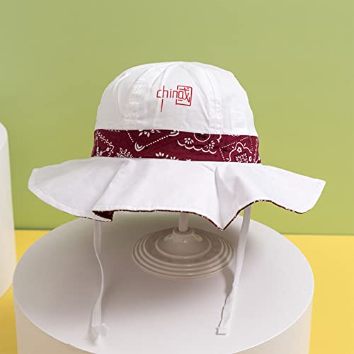 Trendy Fisherman Hat Children Basin Hat with Windproof Rope Casual Bucket Hat All-Match for 1-4 Years Old Boy Girl Blue4