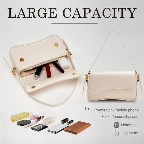 Image of Small Shoulder Bags,Crossbody Purses for Women Vegan Leather Handbag Clutch Hobo Purse with 2 Removable Straps