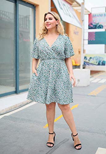 Image of Nemidor Women Plus Size Summer Dress Casual Boho Swing Pocket