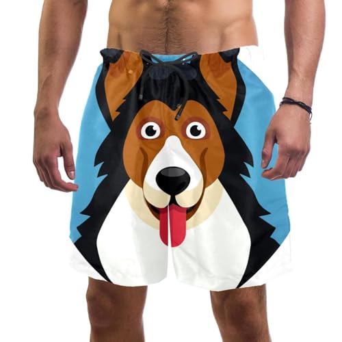 Maillot de bain séchage rapide pour homme style animal de compagnie