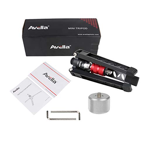 Avella 3-Leg Monopod Feet MPB1 Tripod Stand Base with 3/8-16 Female to 1/4-20 Male Tripod Thread Reducer Screw Adapter, Max Loading 13.2 lb