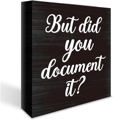 Holzschild mit Aufschrift "Ation For Work, But Did You Docut It", lustig, Bauernhaus, Badezimmer, Schild, für Badezimmer, Regal, WC, Dekoration, 12,7 x 12,7 cm