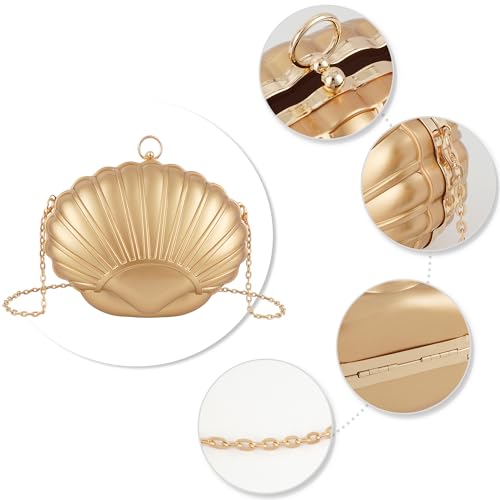 Image of Women Seashell Evening Bag Purse Mermaid Chain Strap Clutch Handbag Shoulder Bag | Seashell