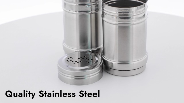 Amazon.com: 2 oz Stainless Steel Metal Salt and Pepper Shakers Set
