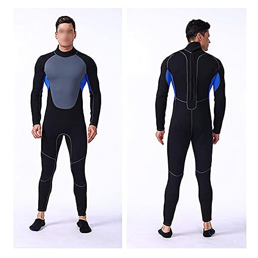 XBSXP Herren Neoprenanzug,Surfen Freiwasser Schwimmen/Triathlon Tauchen Tauchanzug Kajak Angeln Kapuzen Stretch Sportswear,S