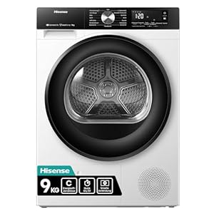 Hisense DH3S902BW3, 9KG, Kondensation mit Wärmepumpe, 16 Programme, ConnectLife, TwinAir, Weiß, EEK C