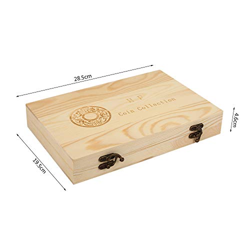 Caja de Madera para Monedas con 100 Ranuras y Cerradura miniatura 5