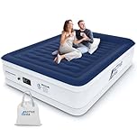 Active Era Matelas Gonflable 2 Personnes – Confort Ultra Doux, Finition Luxe, Lit Gonflable avec Pompe Électrique, Support Stable & Surface Floquée Haut de Gamme – 150×200×36.5 cm
