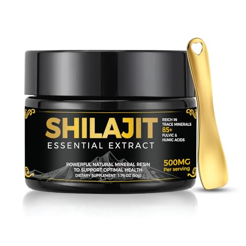 Pure Himalayan Shilajit Resin – Certified Organic Mineral Pitch | 75% Fulvic & Humic Acids, 85 + Trace Minerals | Natural Energy, Sleep & Workout Recovery Support 50 g
