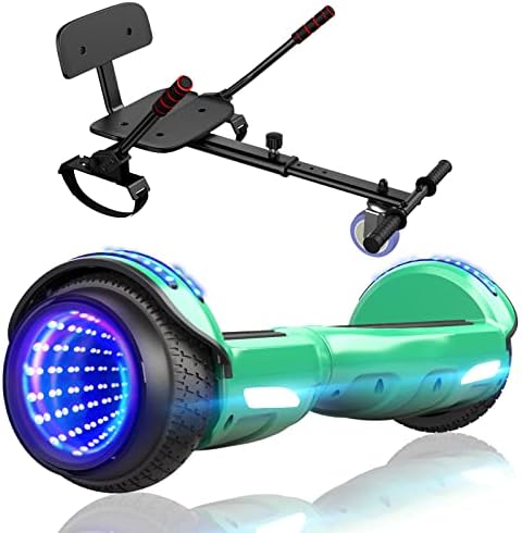 UNI-SUN Hoverboard with Seat Attachment Combo, 6.5" Hoverboard with Seat, Self Balancing Scooter with Bluetooth Speaker, Hoverboards for Kids & Adults