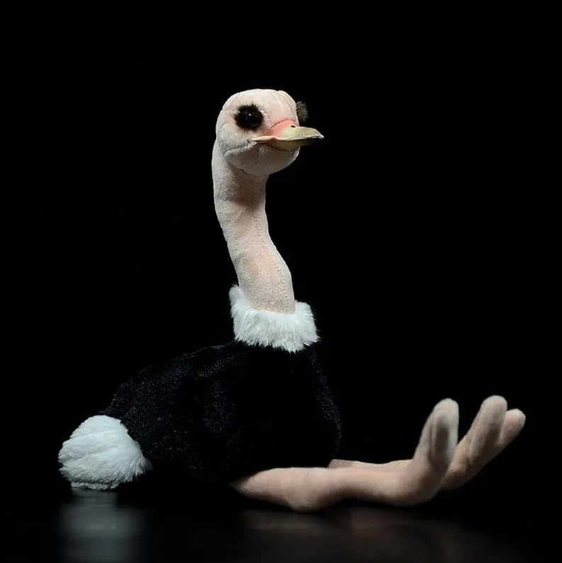 Struzzo realistico Peluche Giocattolo Simulazione Struzzo Africano Uccelli Animali Di Peluche Giocattoli Per I Bambini Regali Di Compleanno 28 cm Struzzo