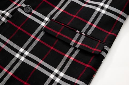 NOVOCCT Men's Plaid Slim Fit Blazer Jacket, Lightweight 2-Button Casual Sport Coat, Formal & Everyday Blazer for Men3