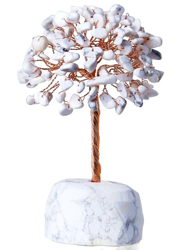 QINJIEJIE White Howlite Healing Crystals...