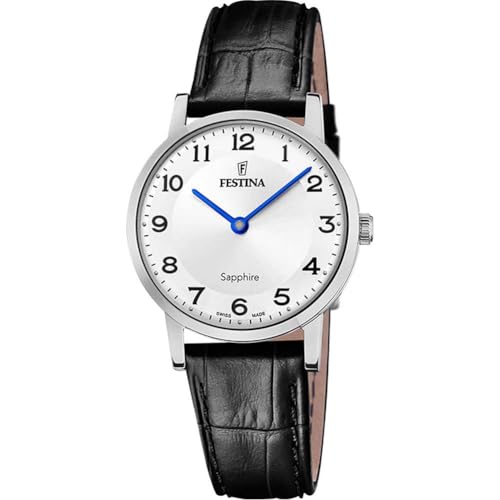 Montre Femme Festina Cuir Noir Accessoire Vintage Idéal pour le Bureau