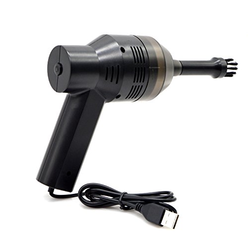 Mini Vacuum USB Cleaner, New Keyboard Vacuum Desktop Dust Cleaner Collection Tool With Brush For Cleaning Dust, Bread Crumbs, Paper Scrap, Cigarette Ash, Particle of Makeup Bags, Pet House,ect (Black)