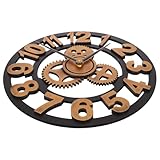 Ciieeo Orologio da Parete Silenzioso Ingranaggi in Movimento, Decorazione Industriale in Ferro 40 Cm, Orologio da Cucina e Soggiorno a Batteria per Spazi Moderni