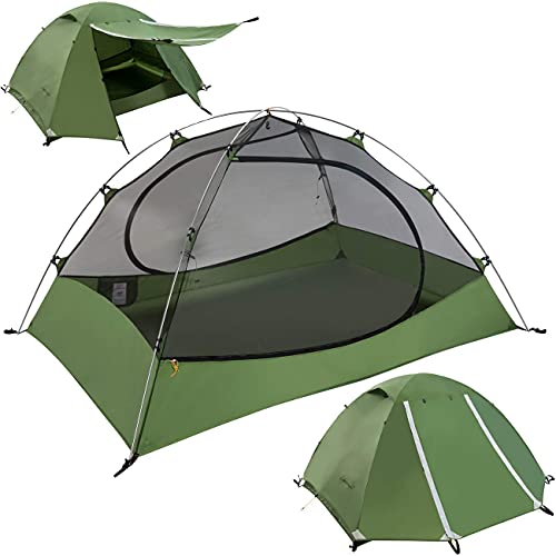 Clostnature Lightweight 2-Person Backpacking Tent - 3 Season Ultralight Waterproof Camping Tent, Large Size Easy Setup Tent For Family, Outdoor, Hiking With Tri-Beam Aluminium Stakes #TOP1